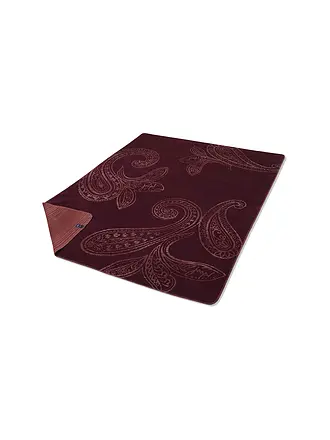 JOOP | Wohndecke - Plaid 150x200cm JOOP! PAISLEY Stripes Schwarz | dunkelrot